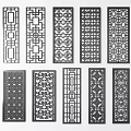New Chinese-style partition screen partition 3d model