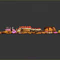 Colorful Assorted Pastries Arranged in Circle with Donuts Cakes and Cookies