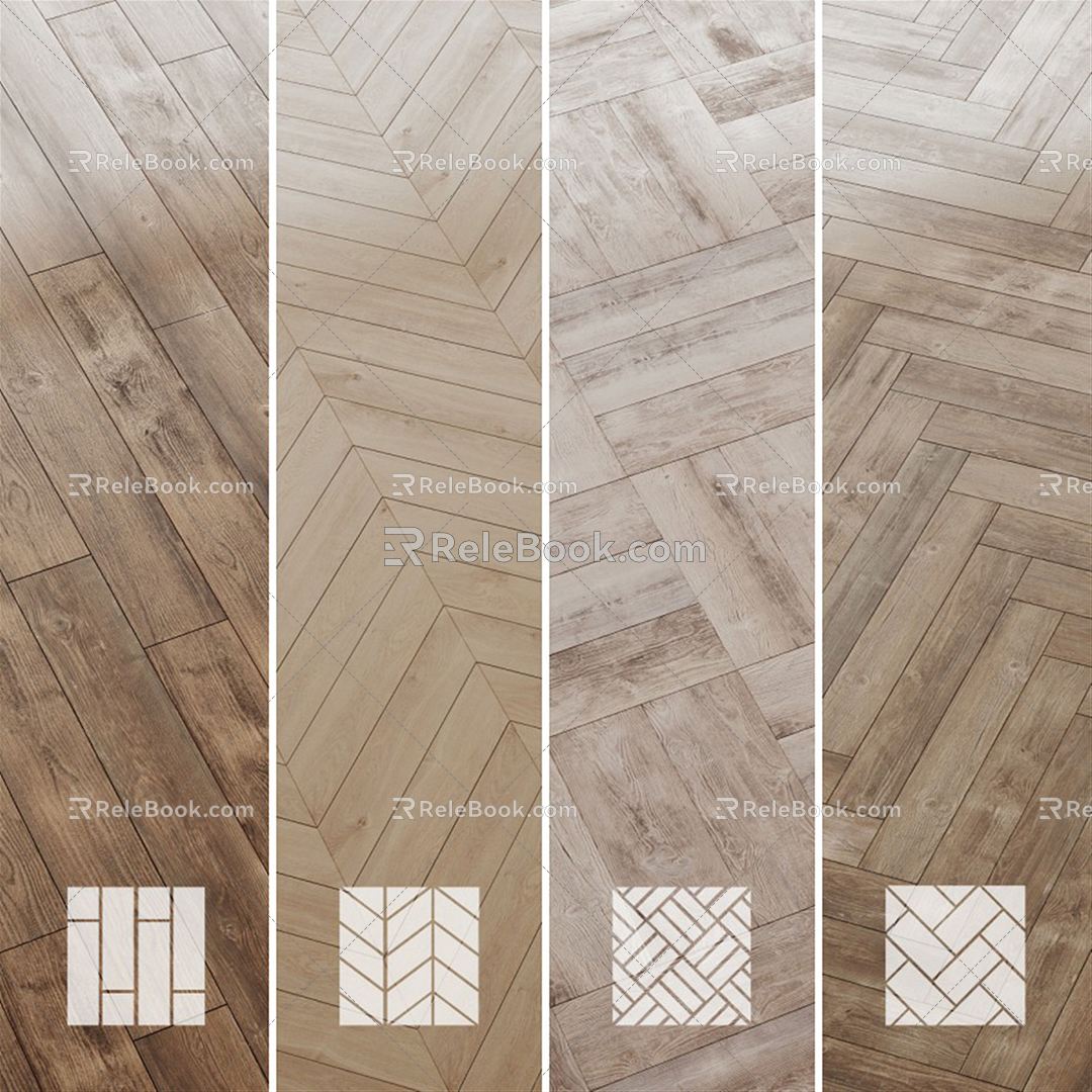 Modern Flooring Wood Flooring 3d model