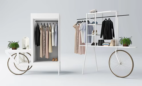 Modern cart mobile wardrobe 3d model