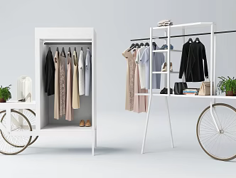 Modern cart mobile wardrobe 3d model