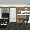 Modern Office Interior Design With Ergonomic Chairs Wooden Desk Green Plants And Pendant Light
