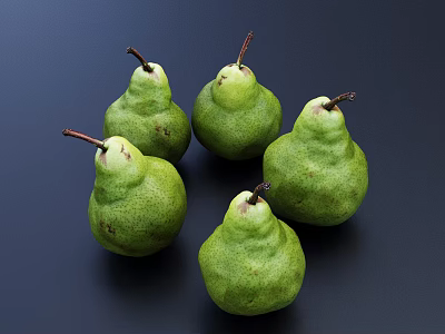 Pear Green Pear Green Pear Pear Food Fruit 3D Model 3d model