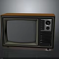 Vintage Orange Television Set With Retro Knobs And Classic Screen Design 3d model