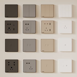 Modern switch socket 3d model