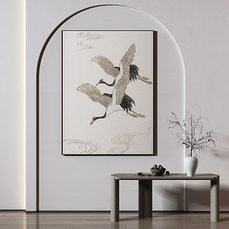 New Chinese Animal Painting Decorative Painting 3d model