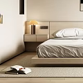 Modern Minimalist Bedroom Interior With Light Colored Bed Nightstand And Large Window For Natural Light