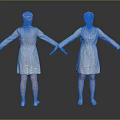Women in White Lab Coats Standing Back to Back with Caps Masks and Arms Outstretched