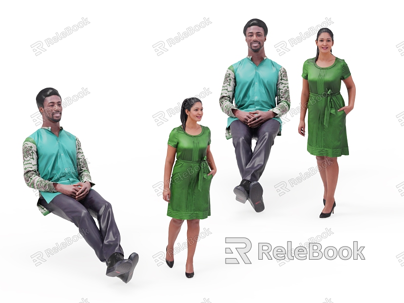 double men and women model