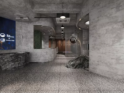 Modern Fitness Gym Interior With Workout Equipment And Open Training Space 3d model