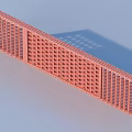 Modern Red Brick Wall With Lattice Pattern For Decorative Interior Partition 3d model