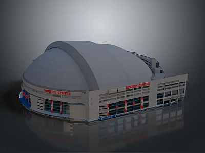 Boston Garden Arena With Dome Structure And Multi Level Front Entrance Windows Design 3d model