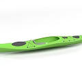 Sleek Green Kayak With Comfortable Seat And Secure Straps For Recreational Use