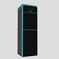 Household Appliances Vertical Design Black And Blue With Display Panel And Control Buttons