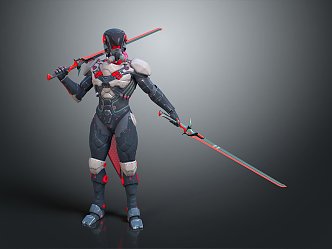 Modern Game Character Sci-fi Armor Alien Armor Sci-fi Armor High-tech Armor 3d model