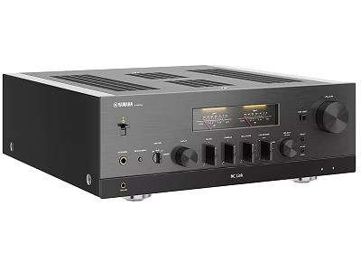 Sleek Black YAMAHA AV Receiver with Control Knobs Display Panel and Audio Controls 3d model