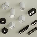 Various Design Downlights And Spotlights In White Black Colors For Home Decoration