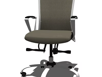 Ergonomic Office Chair With Mesh Back Adjustable Armrests And Swivel Wheels 3d model