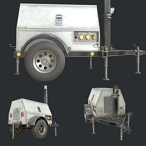 military mobile generator 3d model