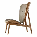 Modern Accent Chair With Wooden Frame Tufted Beige Fabric And Minimalist Design Details