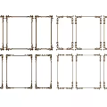 Decorative Line Frames With Ornate Designs And Various Classic Styles For Decoration 3d model