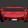 Red Sports Car With Sleek Aerodynamic Design And Rear Spoiler On Black Surface