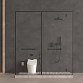 Modern Shower Shower Toilet 3d model