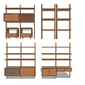 Various Wooden Bookcase Designs With Open Shelves Cabinet Doors And Drawers