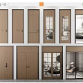 Modern Wooden Swing Doors With Glass Panels And Various Design Styles For Home Interior