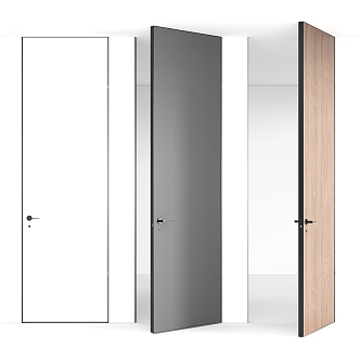 Door Flat Door Invisible Door 3d model