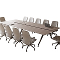 Modern Conference Table and Chair Conference Table Office Chair 3d model