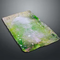Green and Purple Terrain Surface with Irregular Texture and Scattered Spots