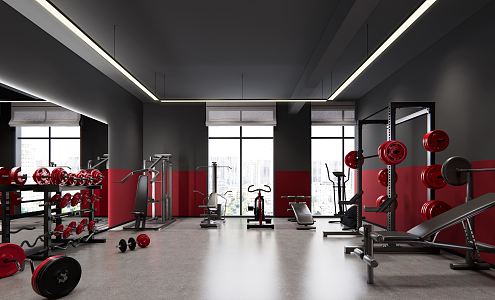 Modern Gym Fitness Equipment 3d model