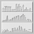 City Silhouette Orifice Plate Perforated Metal Plate City Orifice Plate Background Wall City Luminous Orifice Plate Hollow Gradient Orifice Plate Orifice Plate Background Wall Aluminum Plate Perforated Plate 3d model