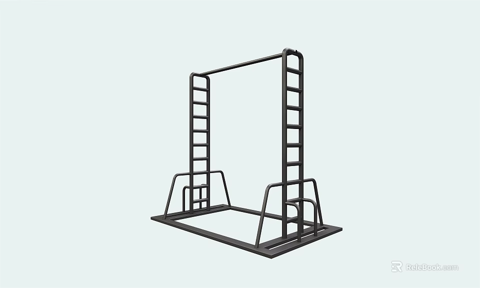 Multi Functional Sports Equipment With Ladder Structure And Stable Base Frame For Fitness Training 3d model 
