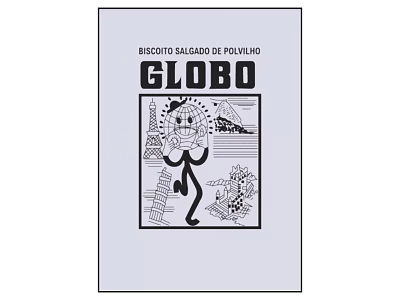 Globo Polvilho Salted Biscuits With Black White Illustrated Packaging Design 3d model