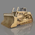 Yellow Heavy Duty Crawler Bulldozer With Large Blade Cab And Mechanical Parts