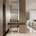 Entrance shoe cabinet partition glass partition 3d model
