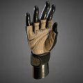 Fingerless Utility Glove With Breathable Mesh And Adjustable Wrist Strap