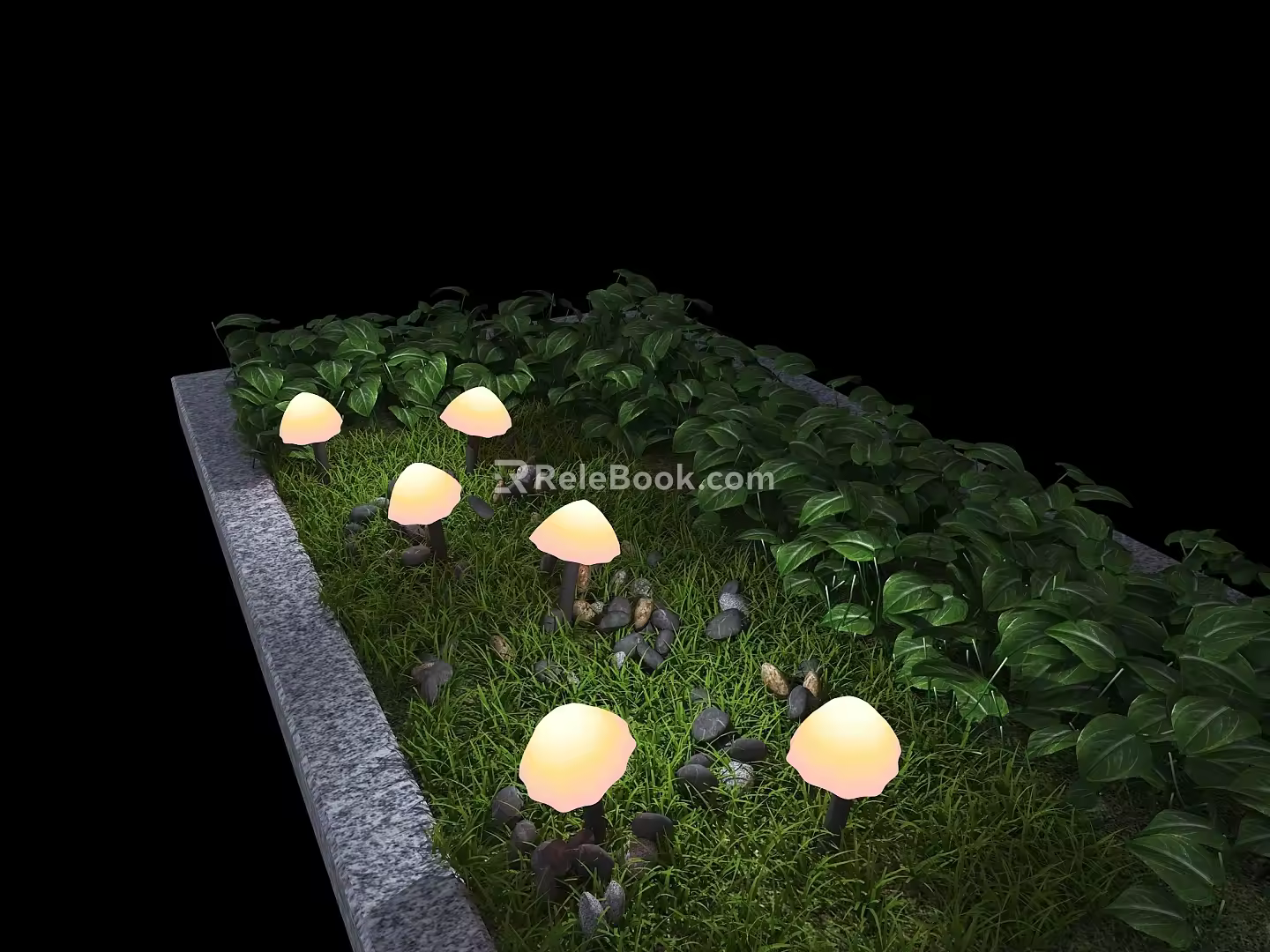 Modern Lawn Lamp Floor Lamp Mushroom Lawn Lamp Garden Lamp Characteristic Art Light 3d model