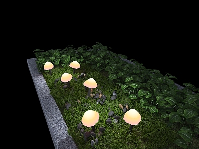 Modern Lawn Lamp Floor Lamp Mushroom Lawn Lamp Garden Lamp Characteristic Art Light 3d model