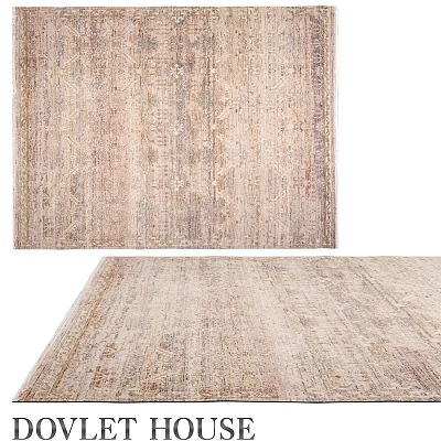 Square Rug With Neutral Toned Textured Pattern For Living Room Home Decor 3d model