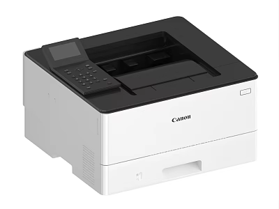 Canon Black And White Laser Office Printer With Control Panel And Paper Tray 3d model
