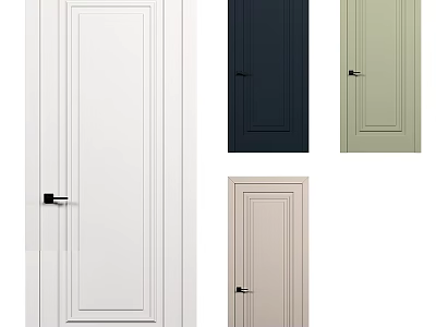 Hinged Door In Various Colors For Interior Home Decoration And Design 3d model