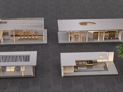 Modern Pavilion Landscape Pavilion 3d model