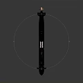 Black and Red Submarine Watercraft with Conning Tower and 3D Model Design