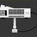 Toshiba White Projector Mounted On Stand For Home Theater And Office Use