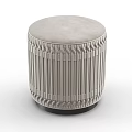 Modern Sofa Stool Fabric Round Stool Sofa Stool 3d model