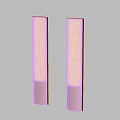 Modern Wall Lamps With Long Strip Design Light And Dark Metallic Finish