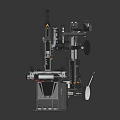 Industrial Mechanical Equipment Featuring Adjustable Arms Control Panel And Stable Platform 3d model